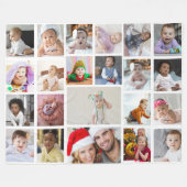Ontwerp je eigen 22 fotocollage fleece deken (Voorkant (Horizontaal))