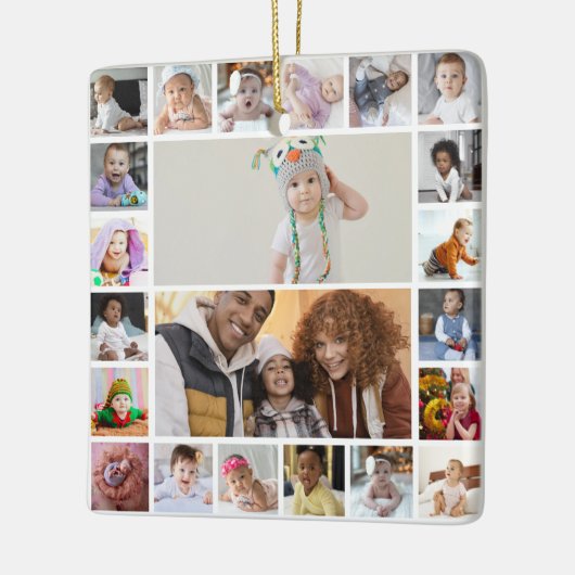 Ontwerp je eigen 22 fotocollage keramisch ornament (Links)