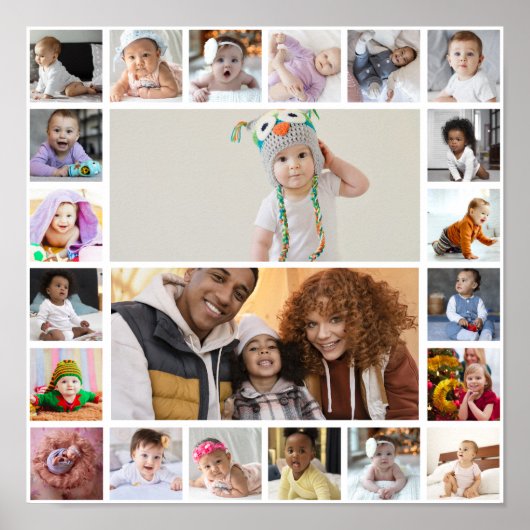 Ontwerp je eigen 22 fotocollage poster (Voorkant)