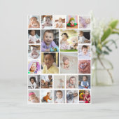 Ontwerp Je Eigen 25 Foto Collage Ingelijste Kunst Feestdagenkaart (Staand voorkant)