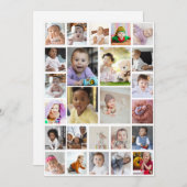 Ontwerp Je Eigen 25 Foto Collage Ingelijste Kunst Notitiekaartje (Voorkant / Achterkant)