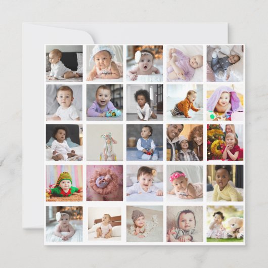 Ontwerp Je Eigen 25 Foto Collage Kaart (Voorkant)