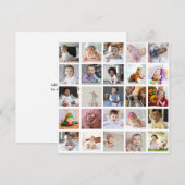 Ontwerp je eigen 25 fotocollage aankondiging (Voorkant / Achterkant)