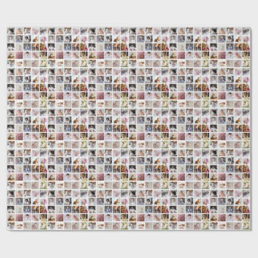 Ontwerp je eigen 25 fotocollage cadeaupapier (Vlak)