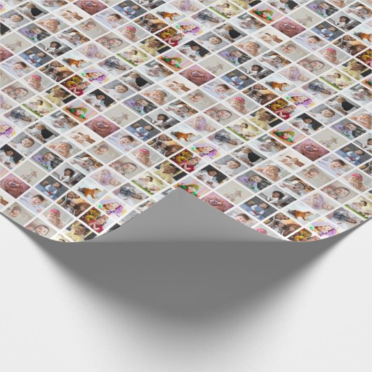 Ontwerp je eigen 25 fotocollage cadeaupapier (Hoek)