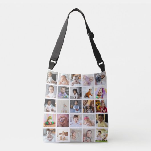 Ontwerp je eigen 25 fotocollage crossbody tas (Voorkant)