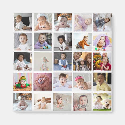 Ontwerp je eigen 25 fotocollage magneet (Voorkant)