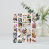 Ontwerp Je Eigen 30 Foto Collage Briefkaart (Staand voorkant)