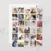 Ontwerp Je Eigen 30 Foto Collage Briefkaart (Voorkant / Achterkant)