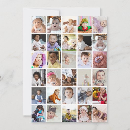 Ontwerp Je Eigen 30 Foto Collage Kaart (Voorkant)