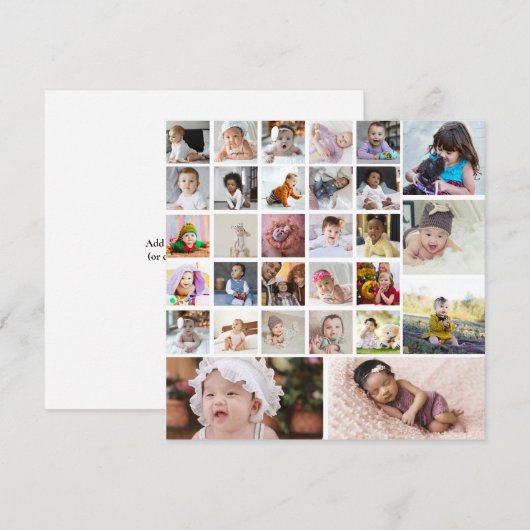 Ontwerp je eigen 30 fotocollage aankondiging (Voorkant / Achterkant)