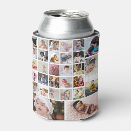 Ontwerp je eigen 30 fotocollage blikjeskoeler (Blikje Voorkant)