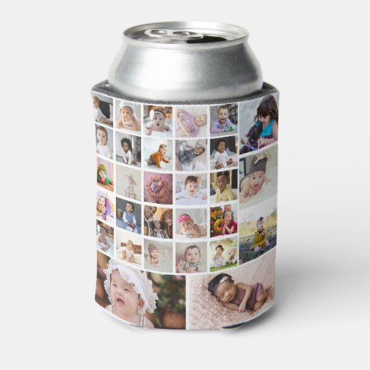 Ontwerp je eigen 30 fotocollage blikjeskoeler (Blikje Achterkant)