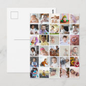 Ontwerp je eigen 30 fotocollage briefkaart (Voorkant / Achterkant)