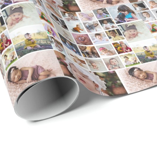 Ontwerp je eigen 30 fotocollage cadeaupapier (Rol Hoek)