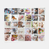 Ontwerp je eigen 30 fotocollage fleece deken (Voorkant (Horizontaal))