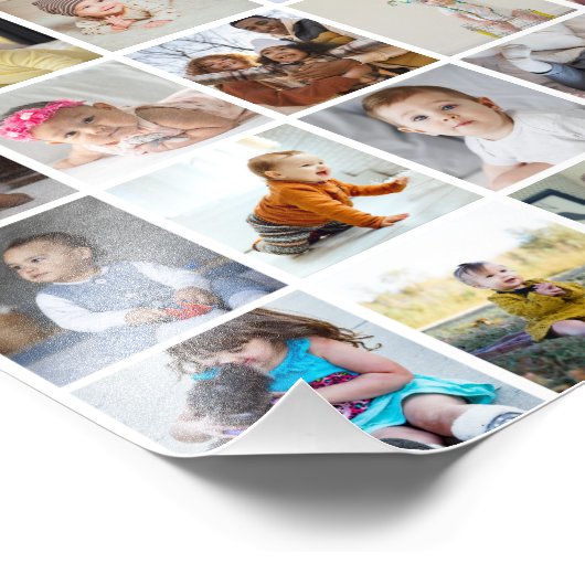 Ontwerp je eigen 30 fotocollage foto afdruk (Hoek)