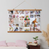 Ontwerp je eigen 30 fotocollage hangend wandkleed (Slaapkamer)
