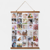 Ontwerp je eigen 30 fotocollage hangend wandkleed (Voorkant)