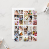 Ontwerp je eigen 30 fotocollage kaart (Voorkant / Achterkant in situ)