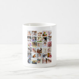 Ontwerp je eigen 30 fotocollage koffiemok