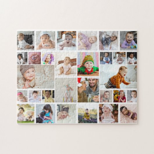 Ontwerp je eigen 30 fotocollage legpuzzel (Horizontaal)