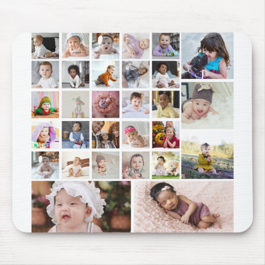 Ontwerp je eigen 30 fotocollage muismat (Voorkant)