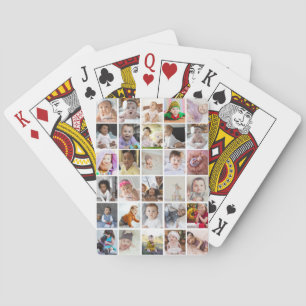 Ontwerp je eigen 30 fotocollage pokerkaarten