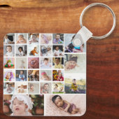 Ontwerp je eigen 30 fotocollage sleutelhanger (Achterkant)