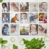 Ontwerp je eigen 30 fotocollage theedoek (Gevouwen)