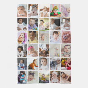 Ontwerp je eigen 30 fotocollage theedoek