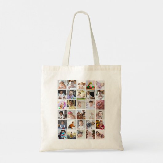 Ontwerp je eigen 30 fotocollage tote bag (Achterkant)