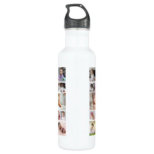 Ontwerp je eigen 30 fotocollage waterfles  (Achterkant)
