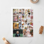 Ontwerp Je Eigen 35 Foto Collage Notitiekaartje (Voorkant / Achterkant in situ)