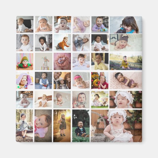 Ontwerp je eigen 35 fotocollage magneet (Voorkant)