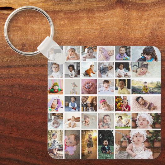 Ontwerp je eigen 35 fotocollage sleutelhanger (Voorkant)