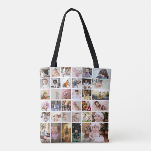 Ontwerp je eigen 35 fotocollage tote bag (Achterkant)