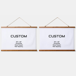Ontwerp Je Eigen 36" x 26" Houten Tafel Set van Tw Hangend Wandkleed