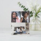 Ontwerp je eigen 3 fotocollage briefkaart (Staand voorkant)