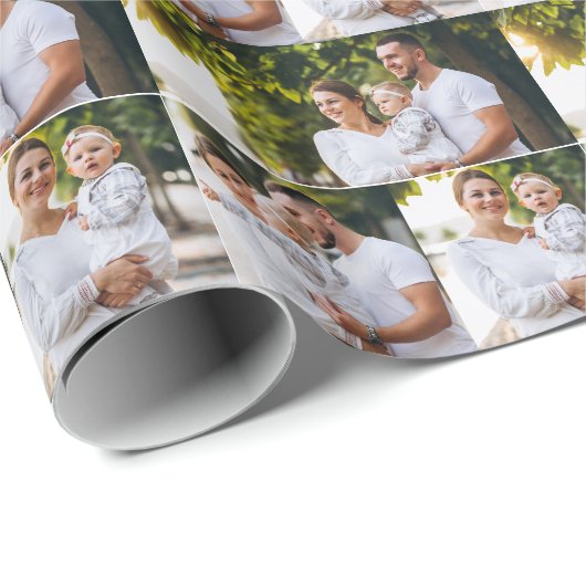 Ontwerp je eigen 3 fotocollage cadeaupapier (Rol Hoek)