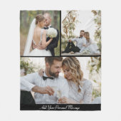 Ontwerp je eigen 3 fotocollage fleece deken (Voorkant)