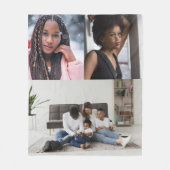 Ontwerp je eigen 3 fotocollage fleece deken (Voorkant)