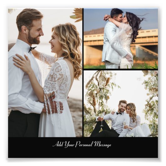 Ontwerp je eigen 3 fotocollage foto afdruk (Voorkant)