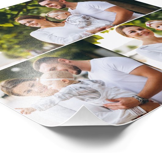 Ontwerp je eigen 3 fotocollage foto afdruk (Hoek)