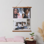 Ontwerp je eigen 3 fotocollage hangend wandkleed (Slaapkamer)