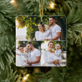 Ontwerp je eigen 3 fotocollage keramisch ornament