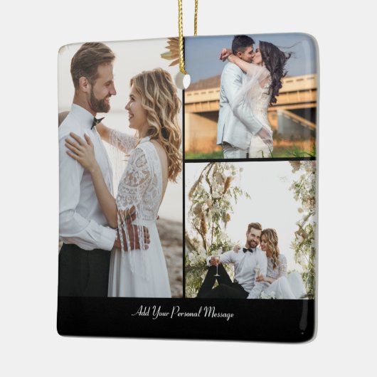 Ontwerp je eigen 3 fotocollage keramisch ornament (Links)