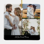 Ontwerp je eigen 3 fotocollage keramisch ornament (Achterkant)