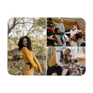 Ontwerp je eigen 3 fotocollage magneet