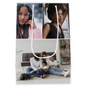 Ontwerp je eigen 3 fotocollage medium cadeauzakje (Achterkant)